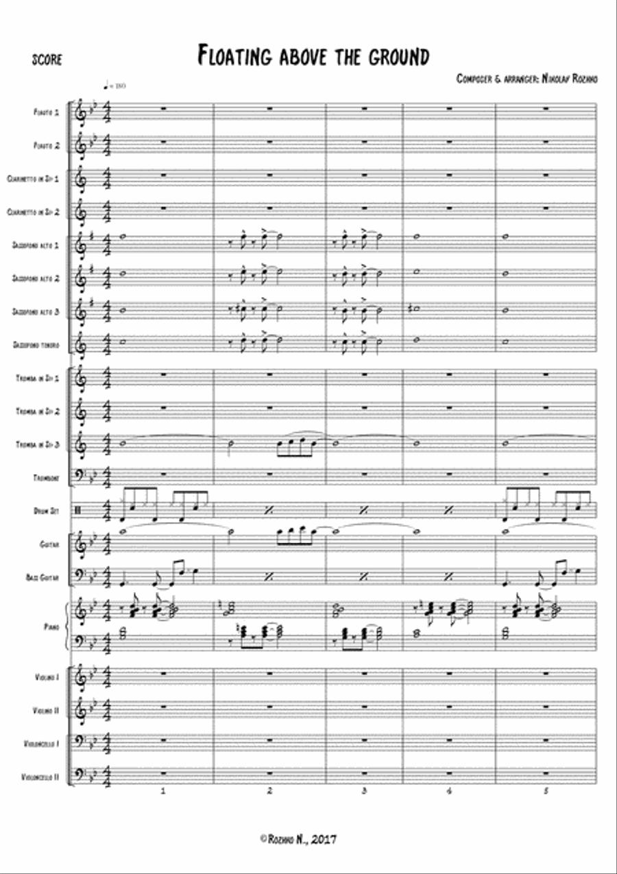 Floating above the Ground (for a Variety Orchestra) Full Orchestra scores gallery preview page 2