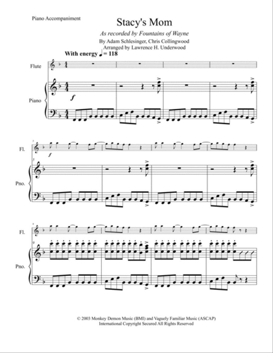 Stacy's Mom Flute Solo scores gallery preview page 2