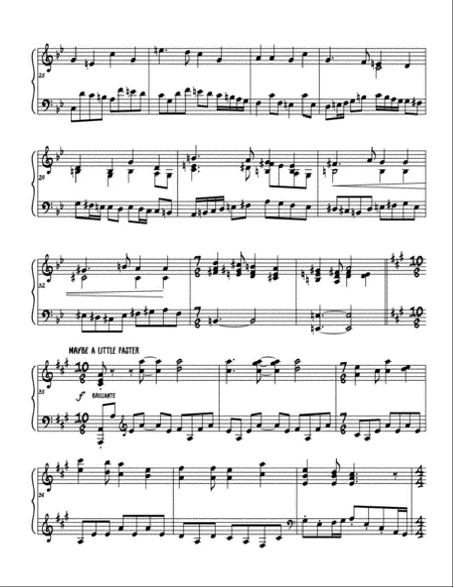 Angels From the Realms of Glory (REGENT SQUARE) Piano Solo scores gallery preview page 2