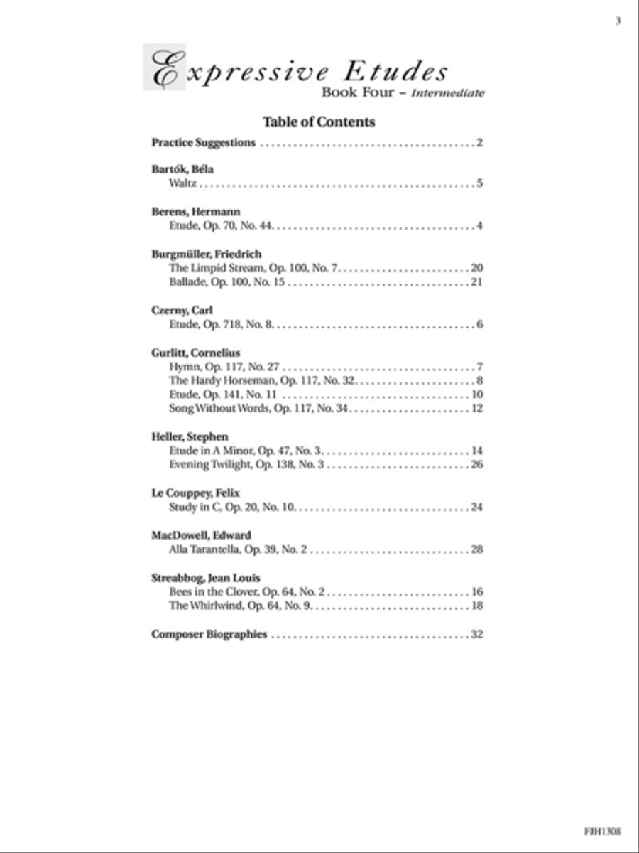 Expressive Etudes, Book Four Piano Method scores gallery preview page 2
