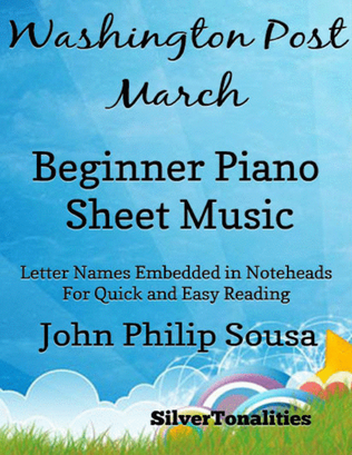 Book cover for Washington Post March Beginner Piano Sheet Music