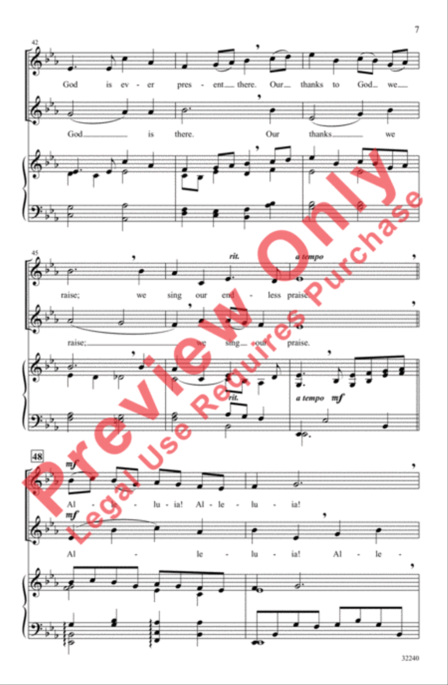 Alleluia! Praise the Lord 2-Part scores gallery preview page 7