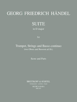 Book cover for Suite in D major HWV 341