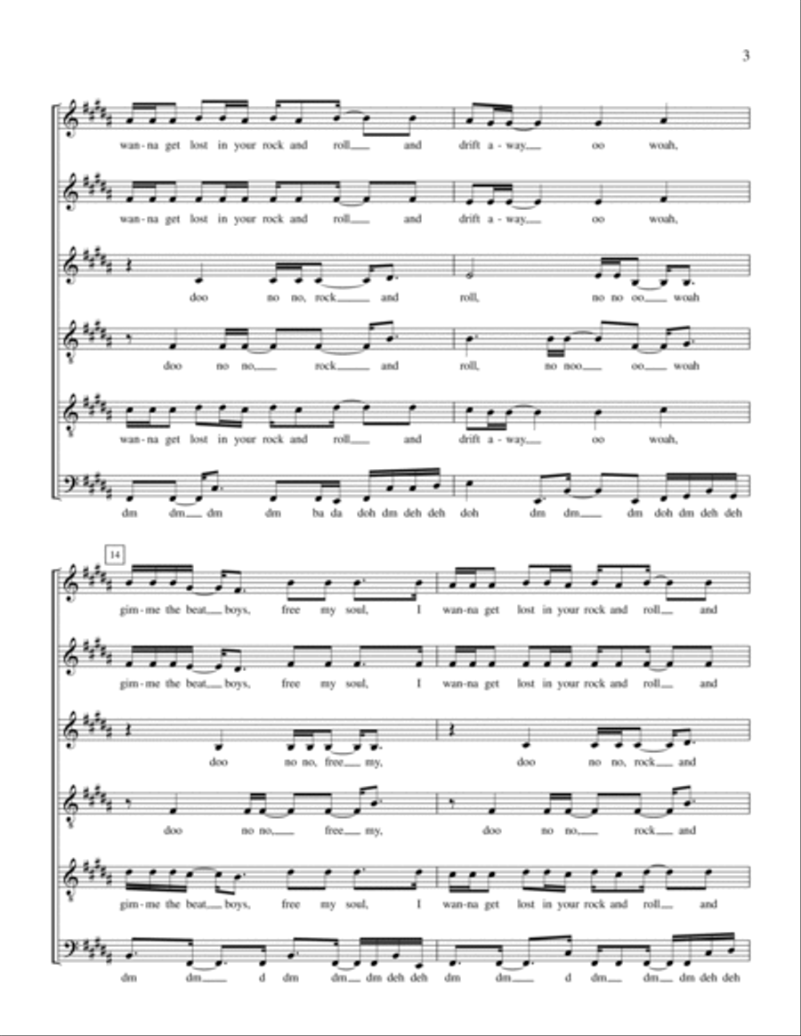 Drift Away A Cappella scores gallery preview page 3