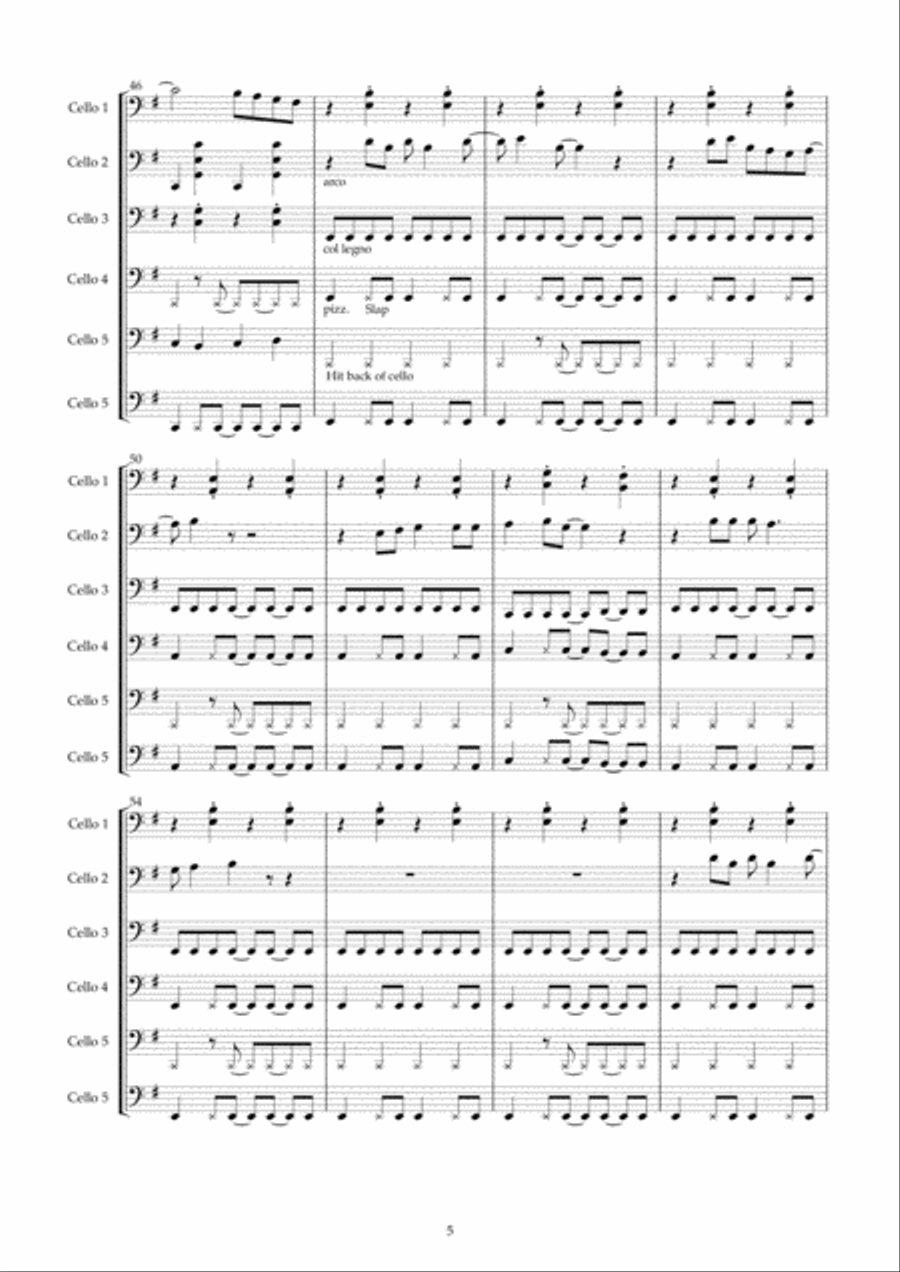 Andy Warhol Cello Solo scores gallery preview page 5