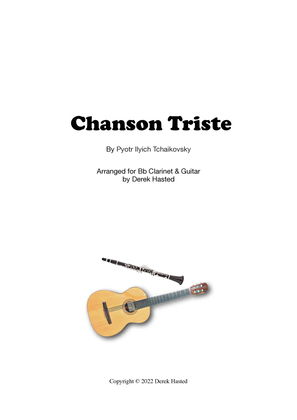 Chanson Triste (Tchaikovsky) - Bb Clarinet & Guitar duet