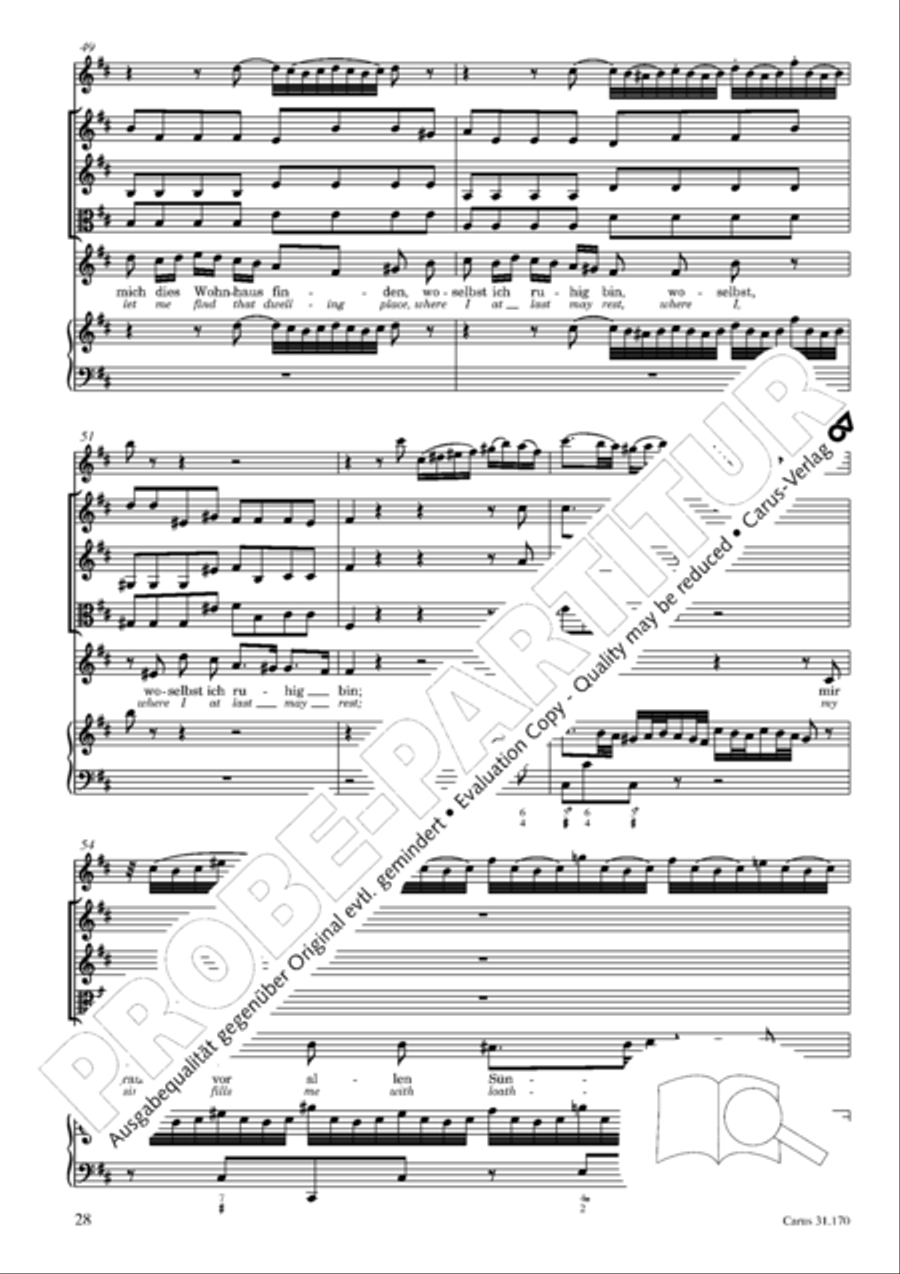 O blessed rest, o welcome heart's delight (Vergnugte Ruh, beliebte Seelenlust) Orchestra scores gallery preview page 29