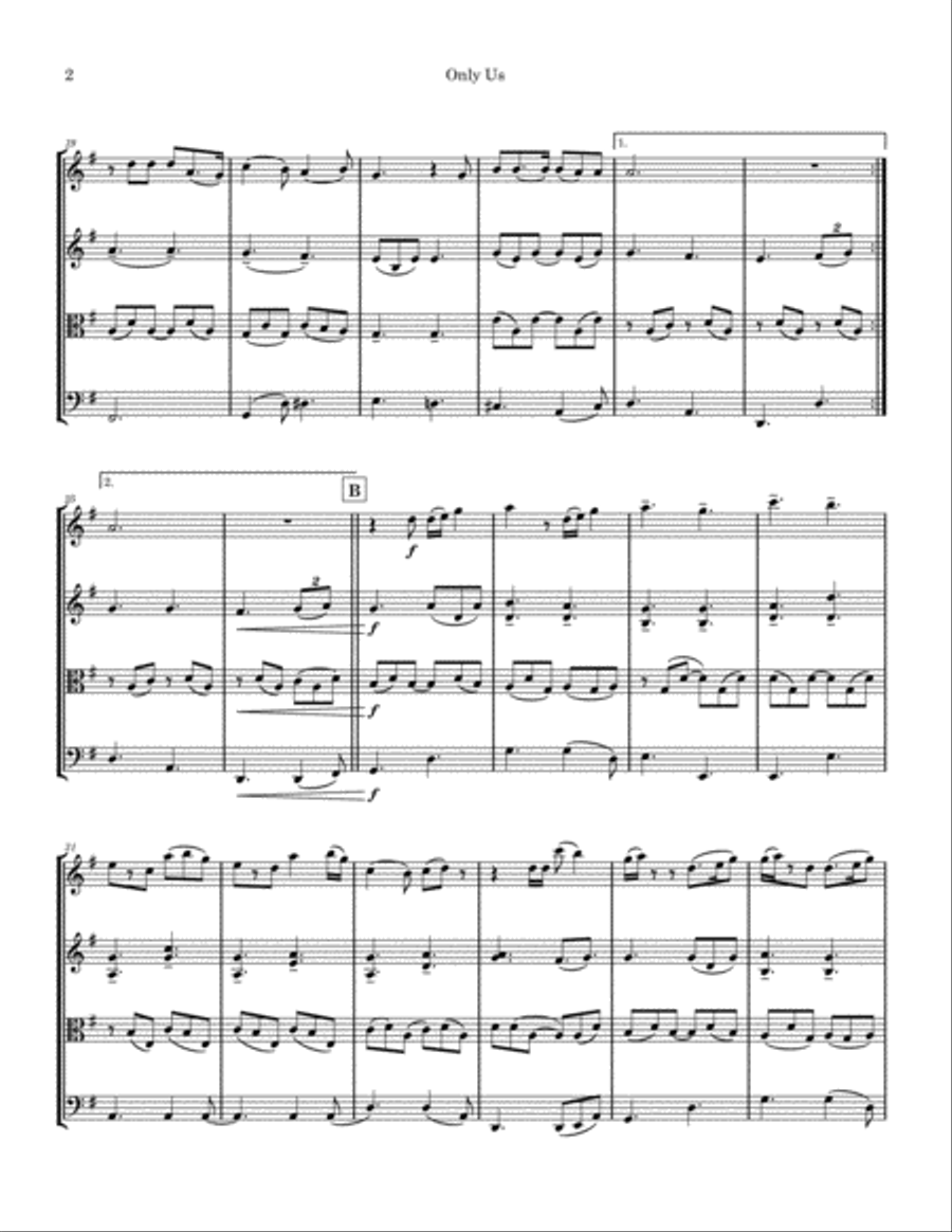 Only Us String Quartet scores gallery preview page 2