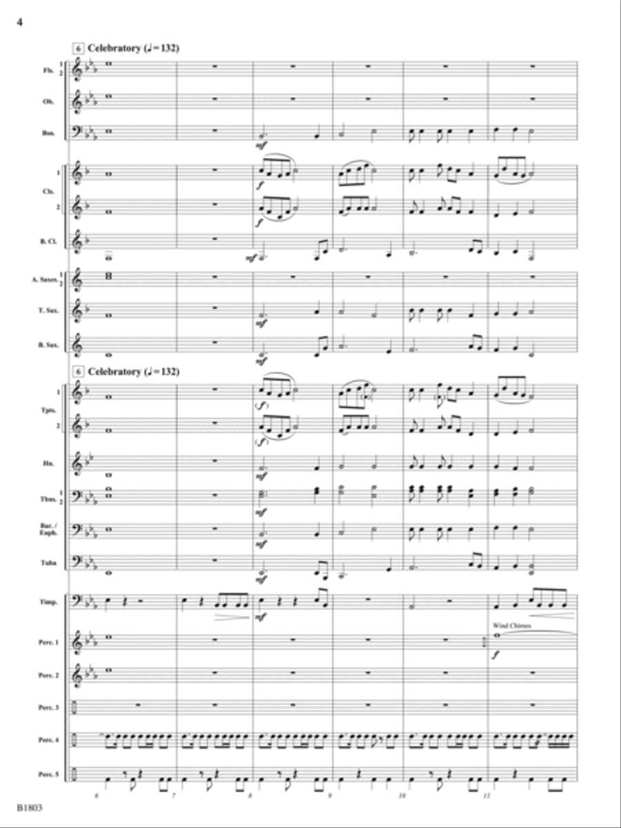 Everybody Sang: Score Concert Band scores gallery preview page 4