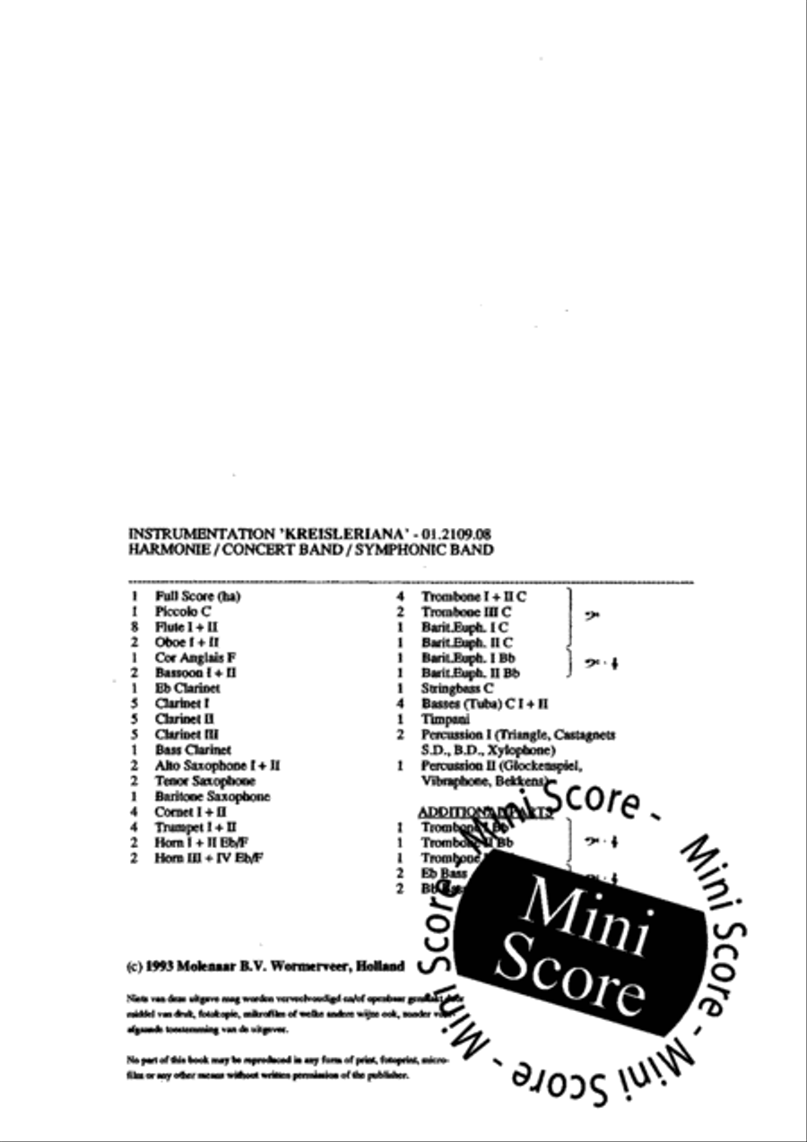 Kreisleriana Concert Band scores gallery preview page 4