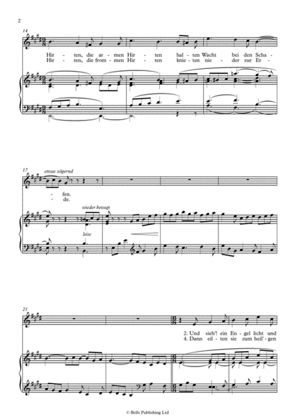 Die Hirten (1. version) (Original key. E Major)