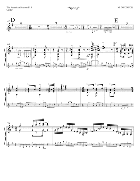 The American Seasons (guitar part – violin and string orchestra) image number null