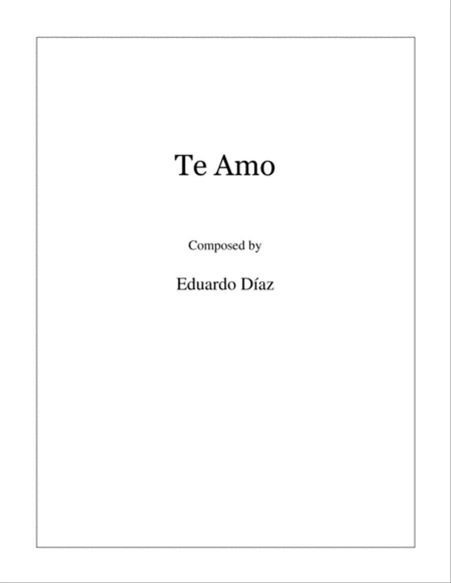 Te Amo Guitar Solo scores gallery preview page 1