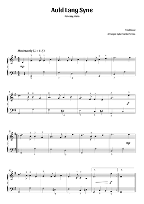 Auld Lang Syne (easy piano – G major)