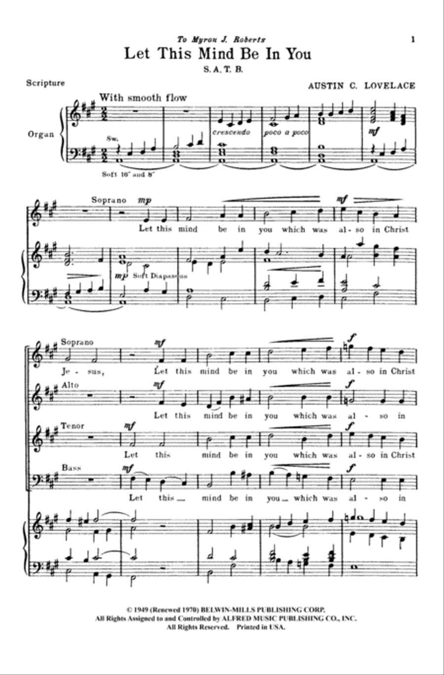 Let This Mind Be in You Let This Mind Be in You 4-Part scores gallery preview page 2