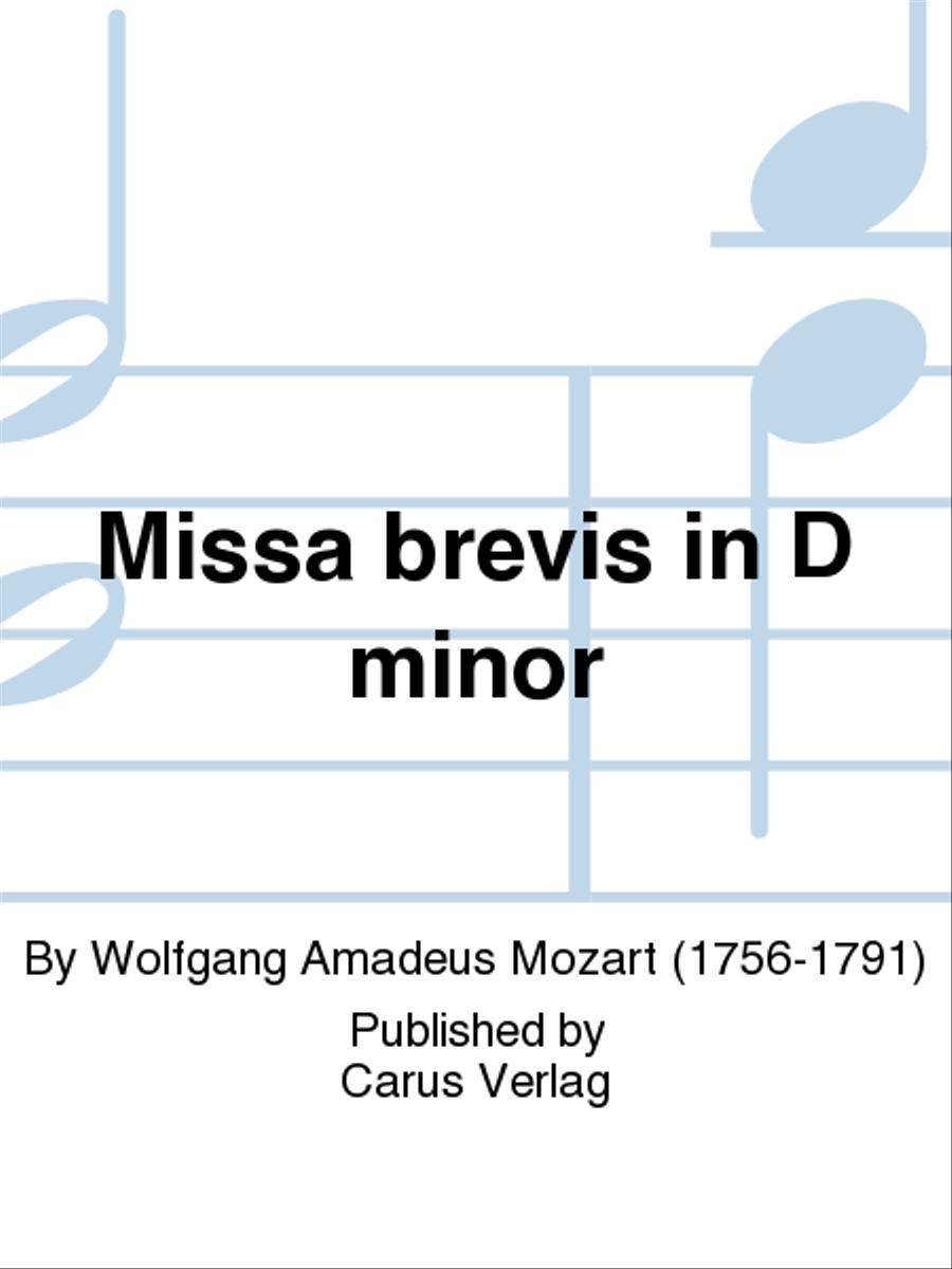 Missa brevis in D minor 4-Part scores gallery preview page 1