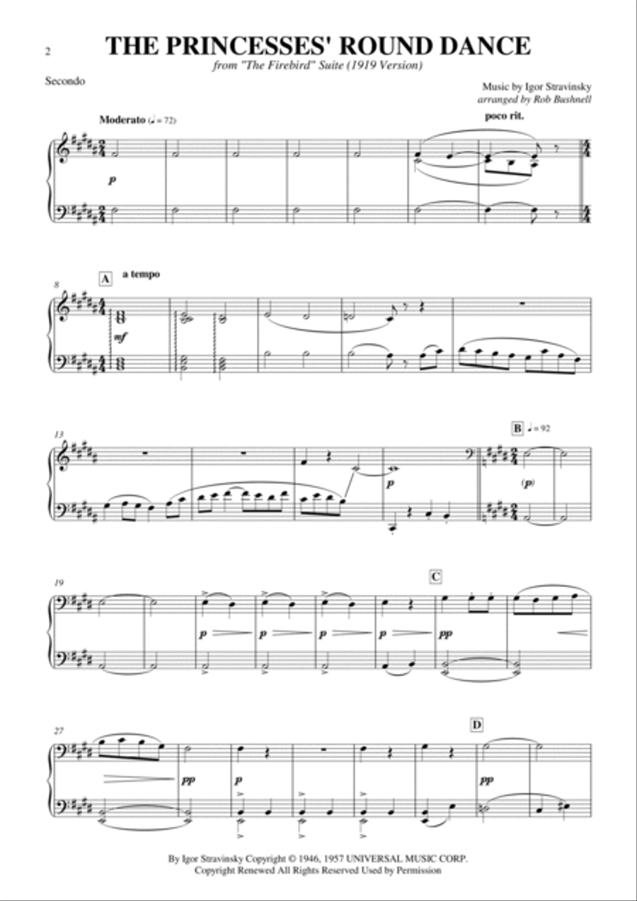 Firebird Suite 1 Piano, 4-Hands scores gallery preview page 3