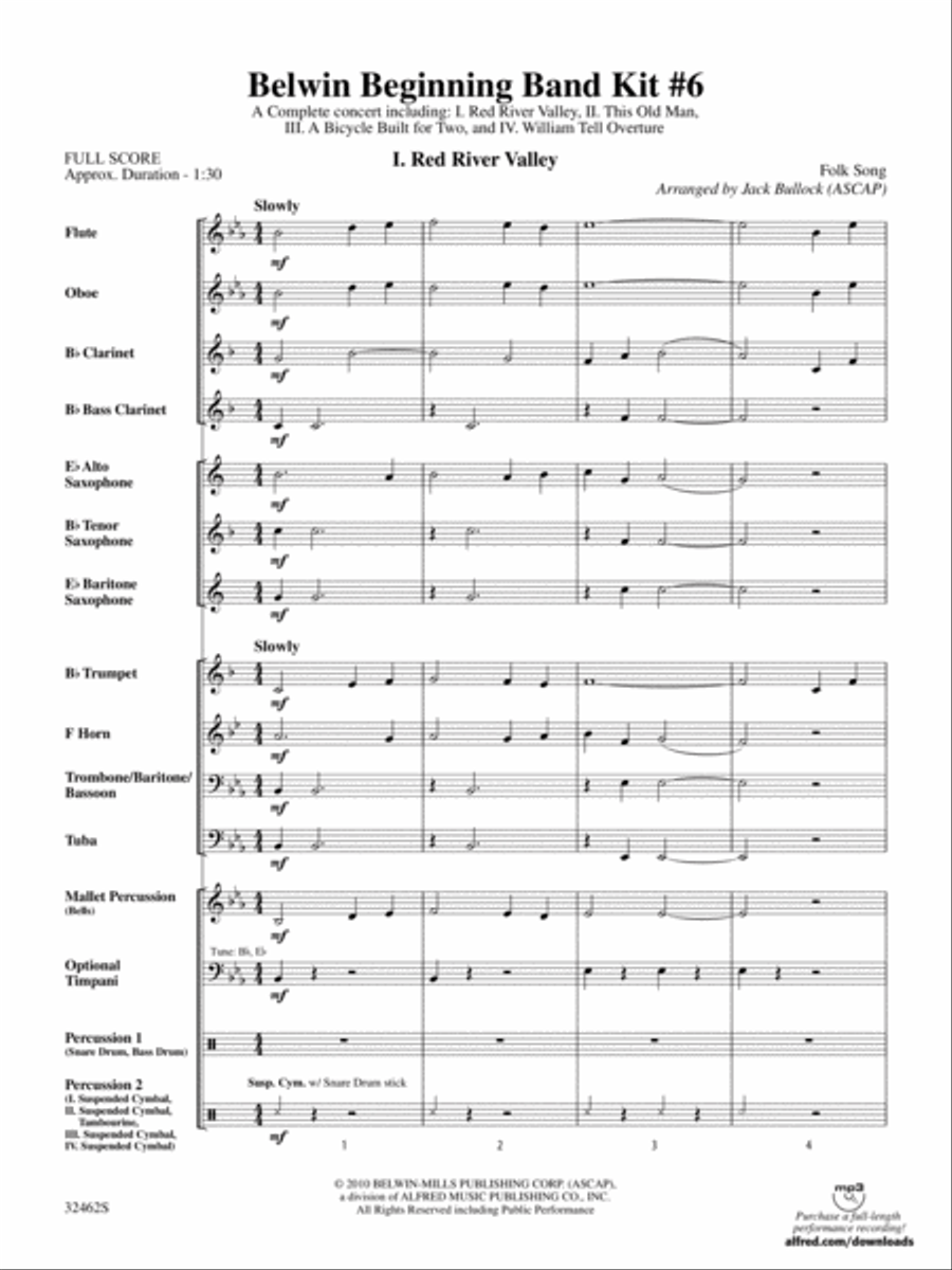 Belwin Beginning Band Kit #6: Score Concert Band scores gallery preview page 3