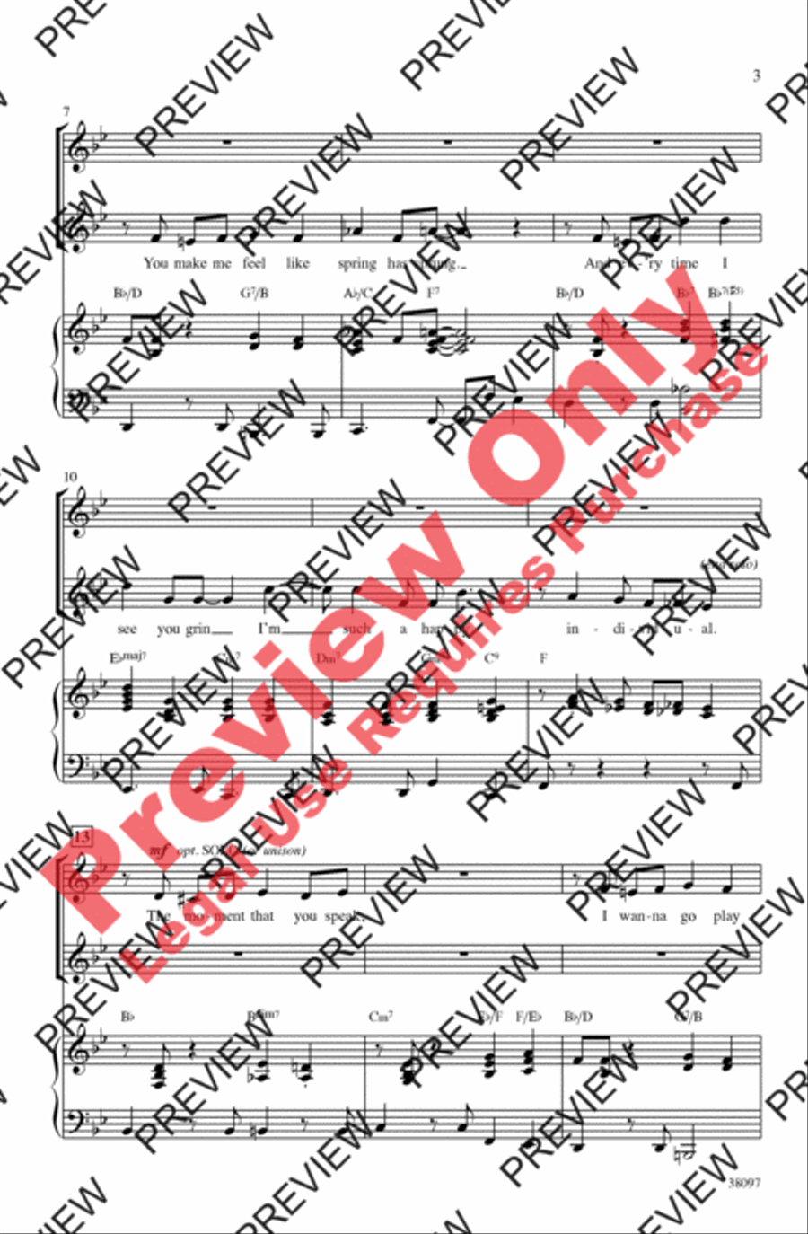 You Make Me Feel So Young Women's Choir scores gallery preview page 3