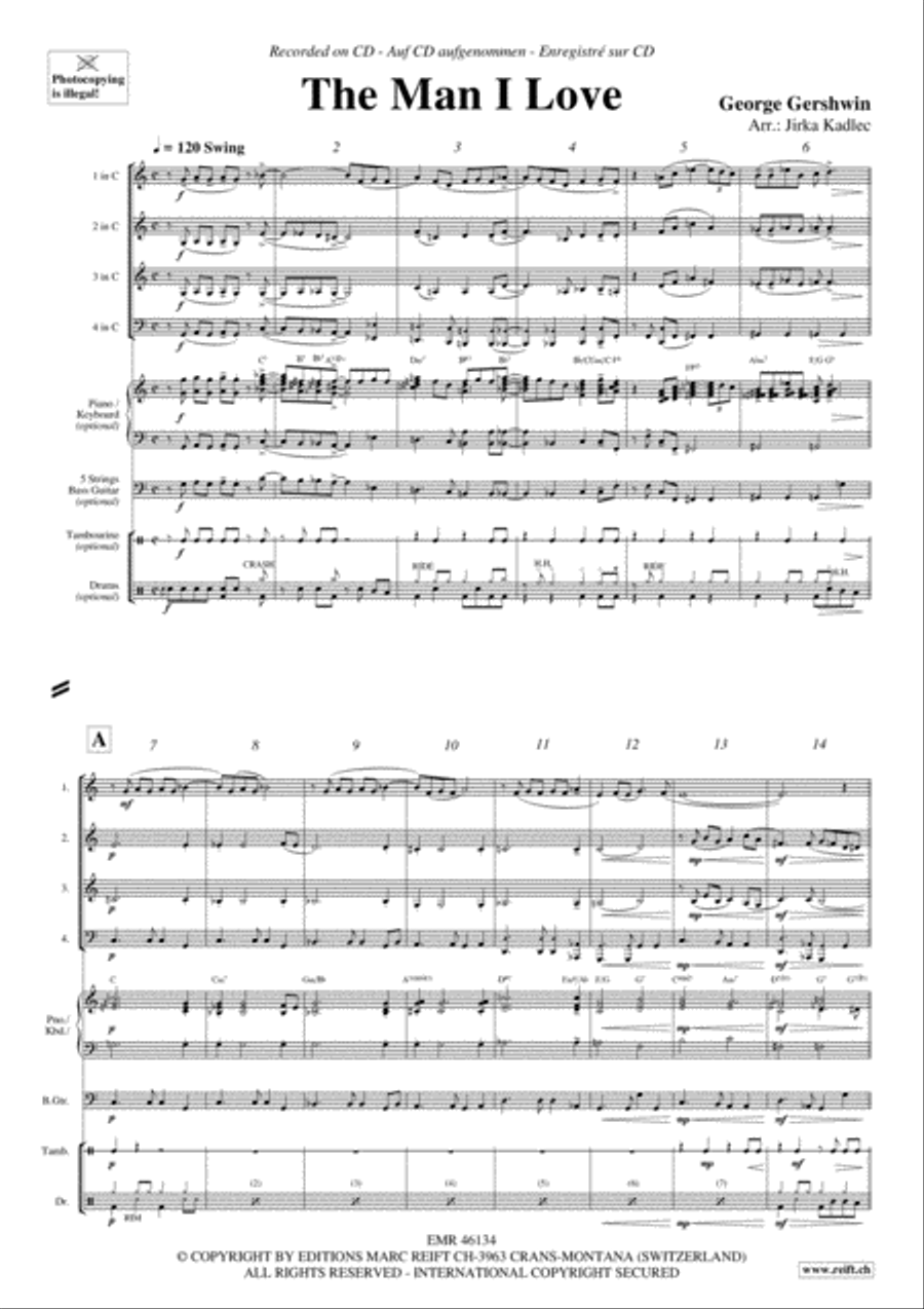 The Man I Love Woodwind Quartet scores gallery preview page 3