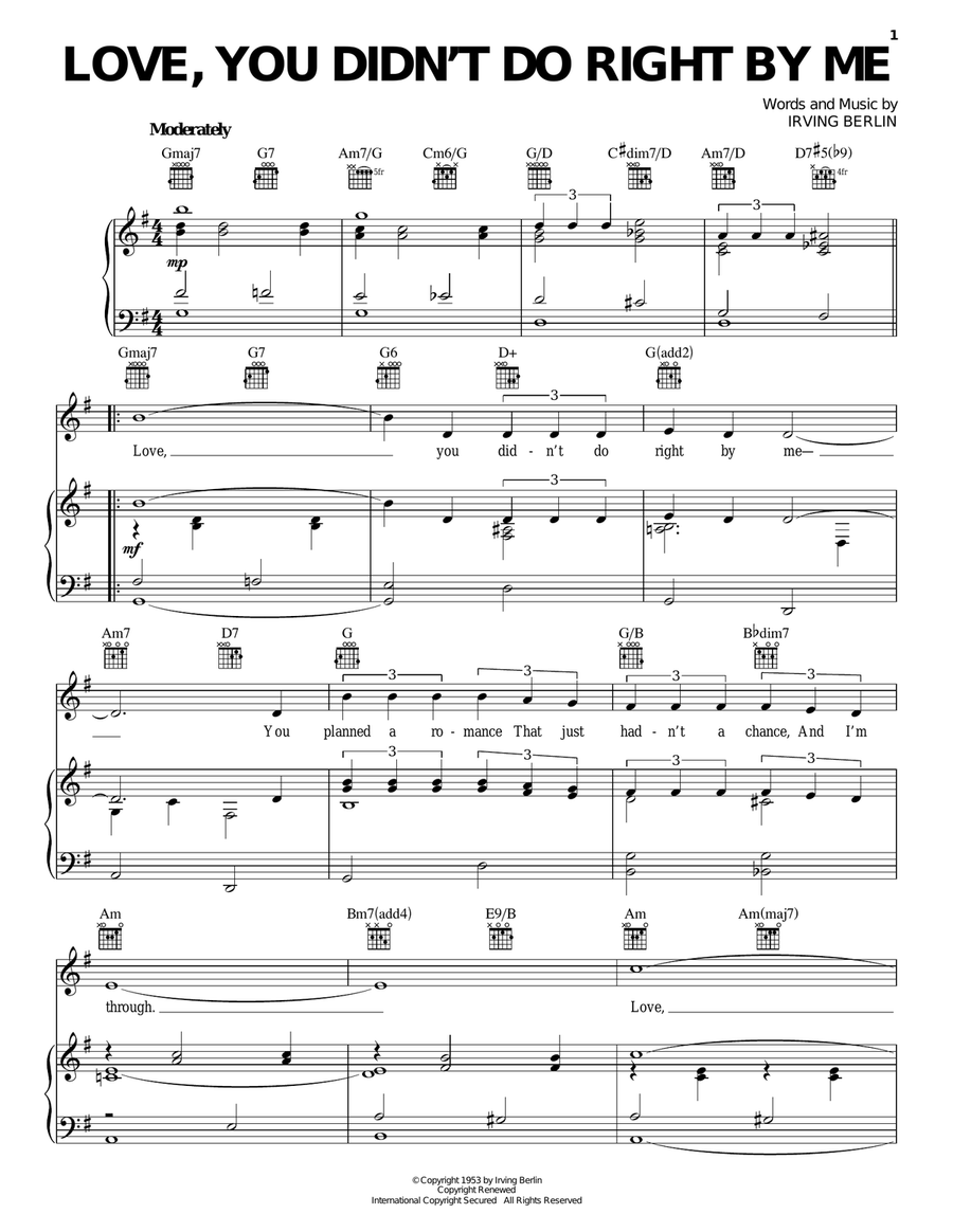 Love, You Didn't Do Right By Me Guitar scores gallery preview page 1