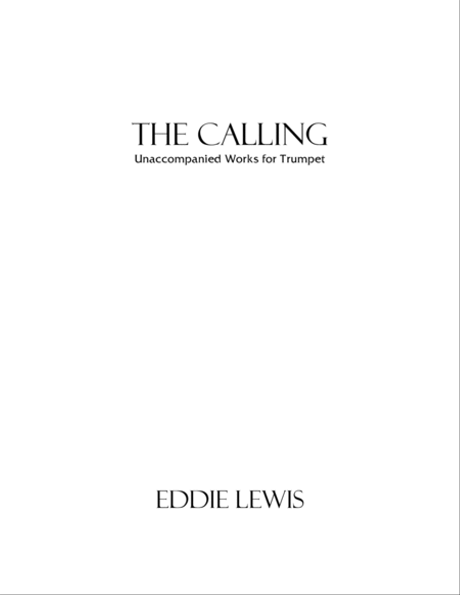 The Calling for Solo Trumpet by Eddie Lewis Trumpet Solo scores gallery preview page 4