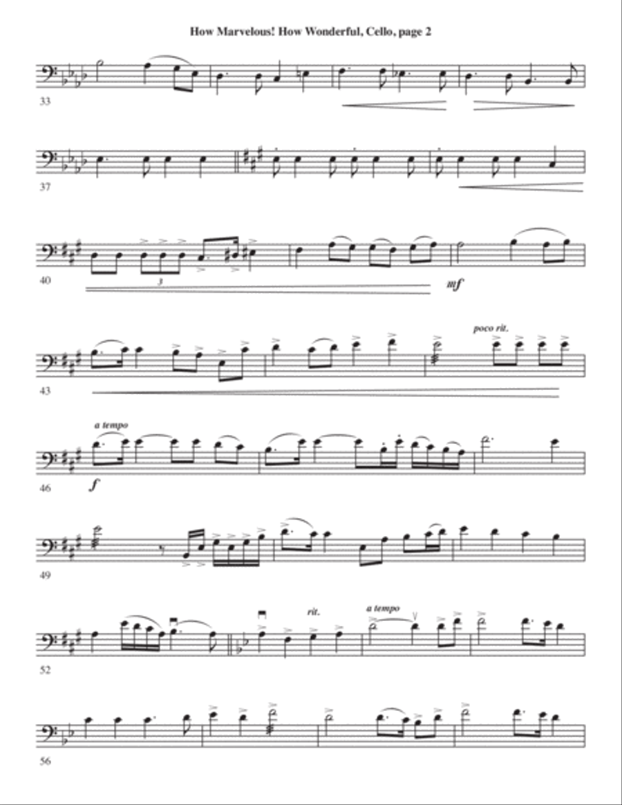 How Marvelous! How Wonderful! 4-Part scores gallery preview page 65
