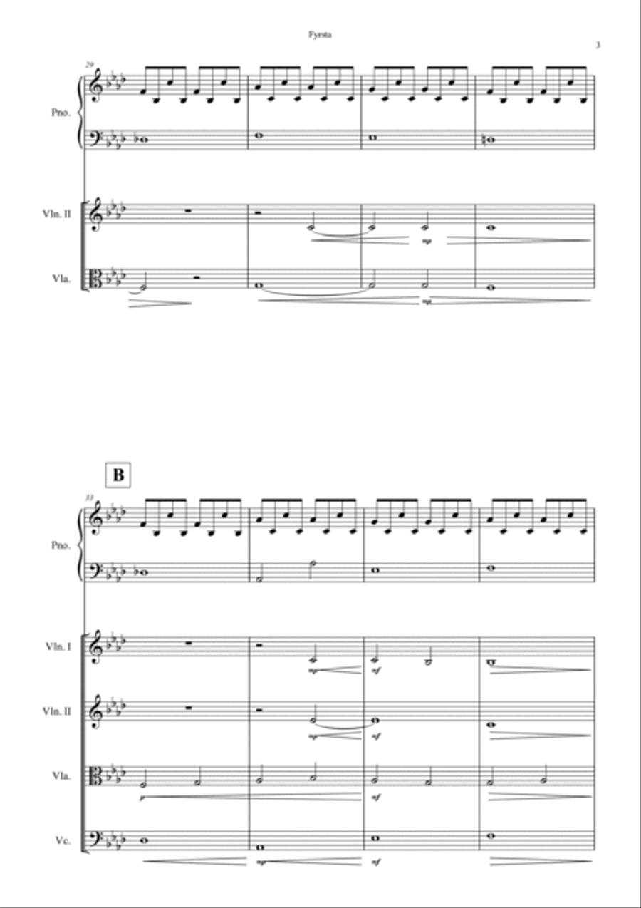 Frysta Piano Quartet scores gallery preview page 3