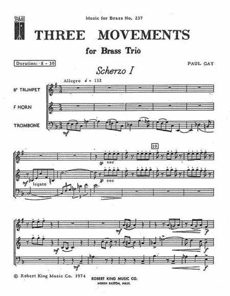 3 Movements (trio - Brass)