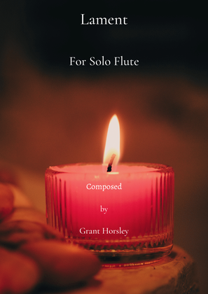 Book cover for "Lament" for Solo Flute