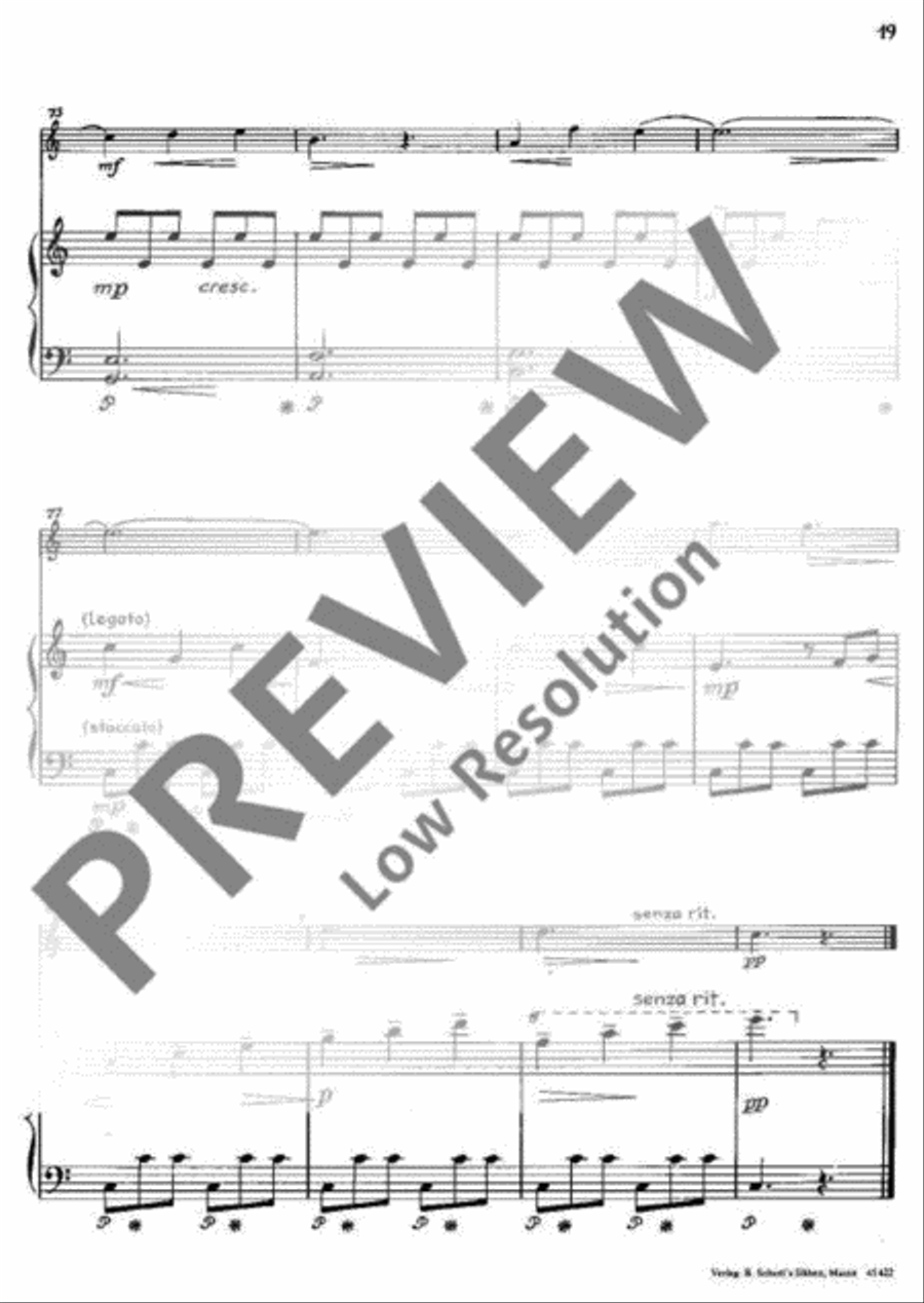 Three Pictures from Childhood Flute Solo scores gallery preview page 20