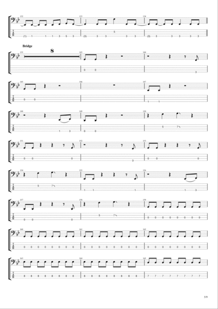 Deliver Us From Evil Bass Guitar scores gallery preview page 5