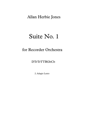 Book cover for Suite No. 1 - 2. Adagio Lento for Recorder