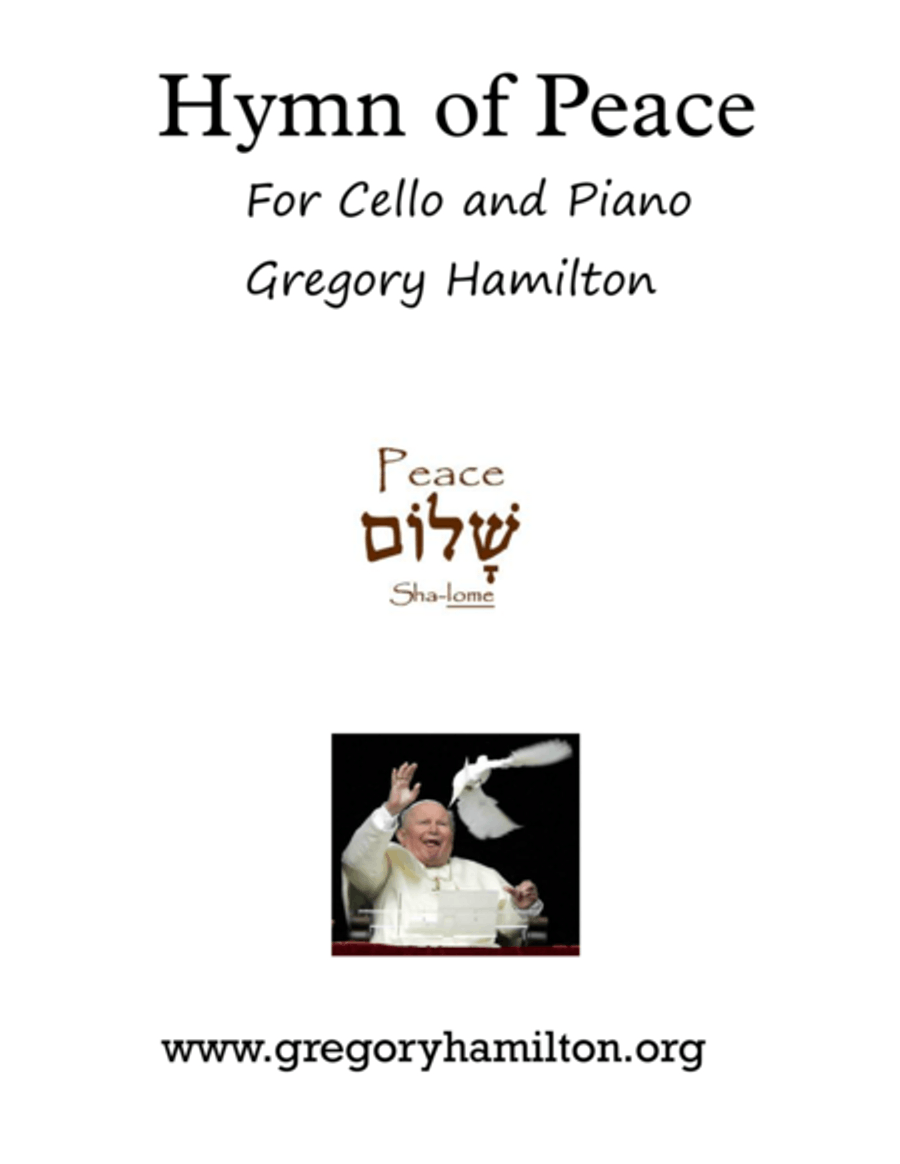 Hymn of Peace for Cello and Piano Piano scores gallery preview page 1