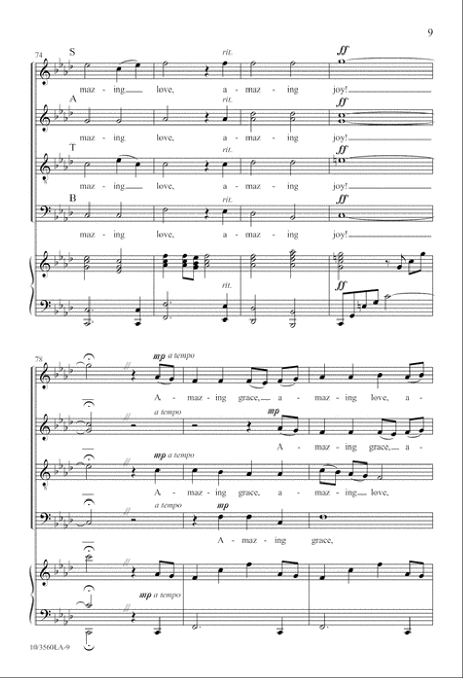 Amazing Grace! Amazing Love! 4-Part scores gallery preview page 9