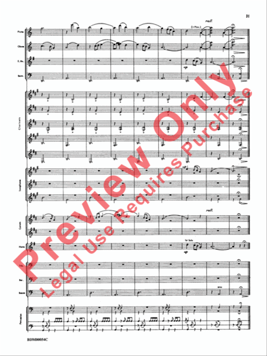 Symphonic Suite Concert Band scores gallery preview page 34