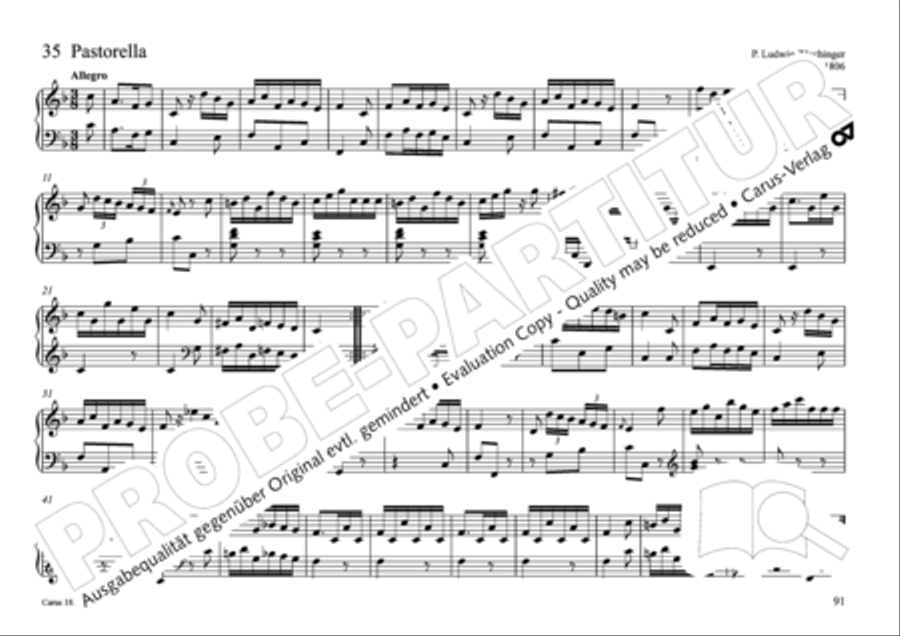 Pastoral music for organ, vol. 2: Germany, Bohemia, Austria, South Tyrol Organ Solo scores gallery preview page 92