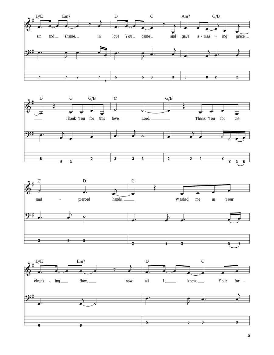 Worthy Is The Lamb Worthy Is The Lamb Bass Guitar Tablature scores gallery preview page 5