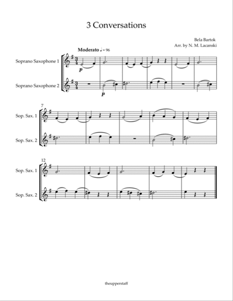 3 Conversations 3 Conversations Woodwind Duet scores gallery preview page 2
