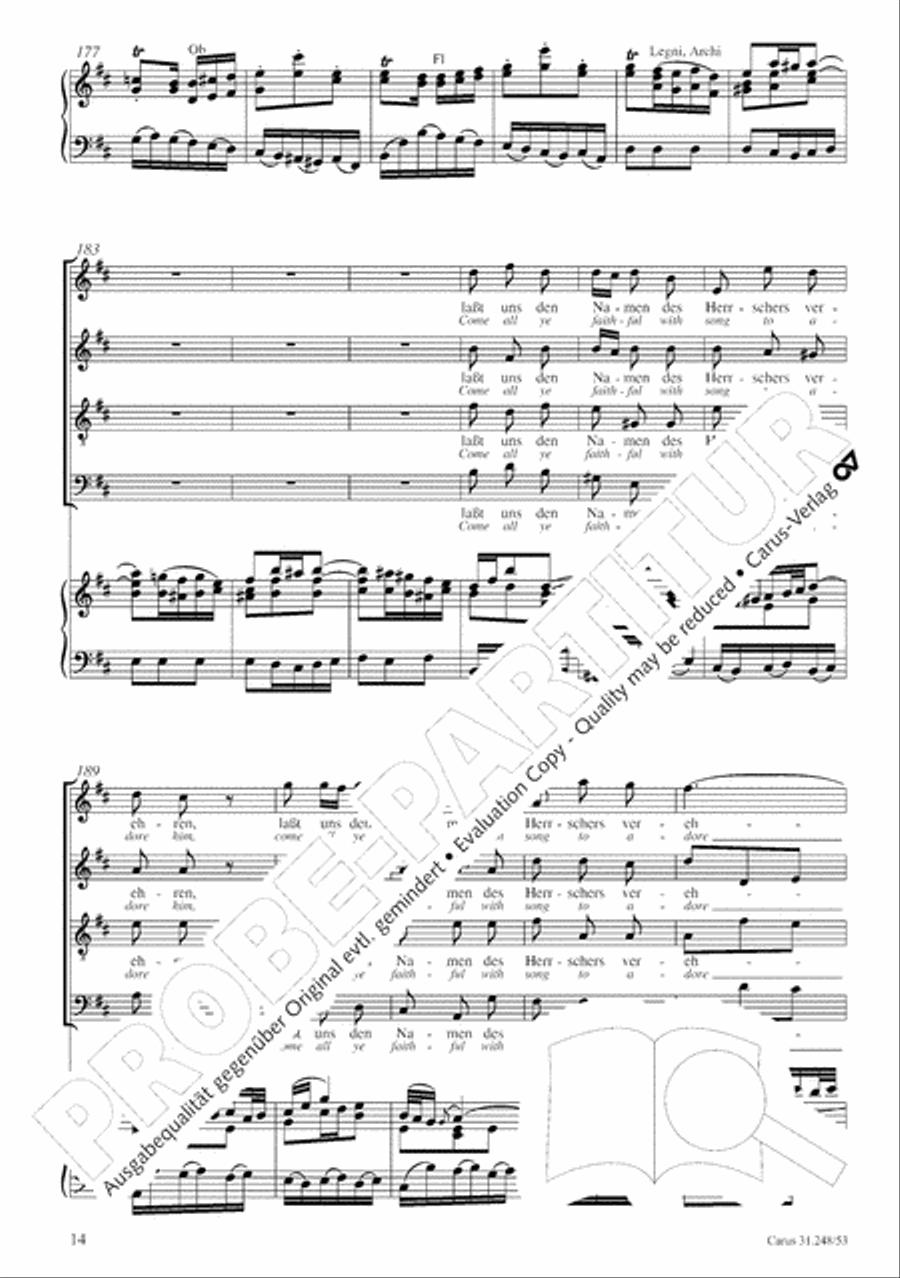 Christmas Oratorio, Parts I-VI (Weihnachtsoratorium, Teile I-VI) Voice scores gallery preview page 21