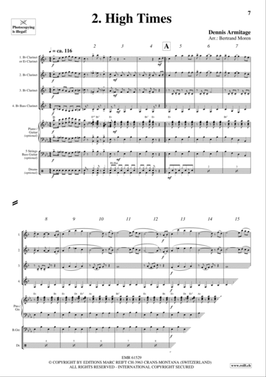 Beer Party Clarinet Quartet scores gallery preview page 4