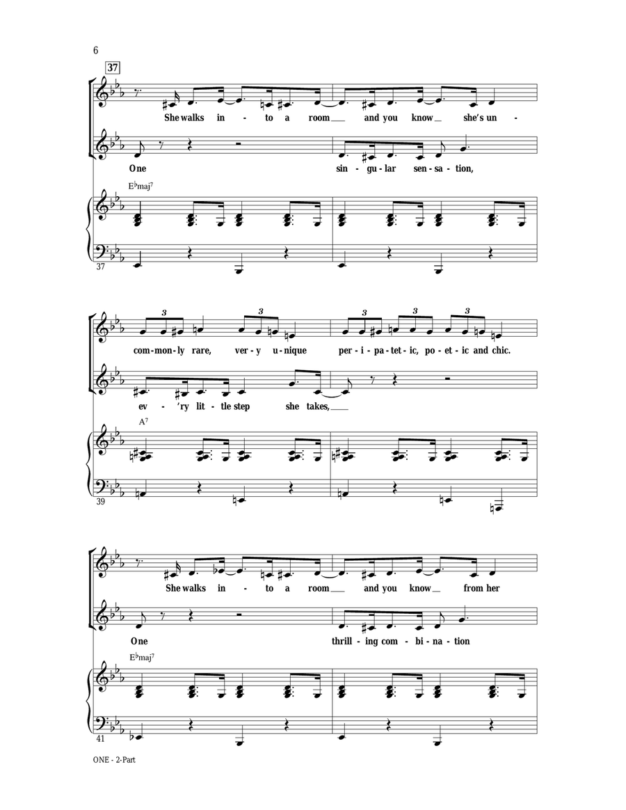 One (from A Chorus Line) 2-Part scores gallery preview page 5