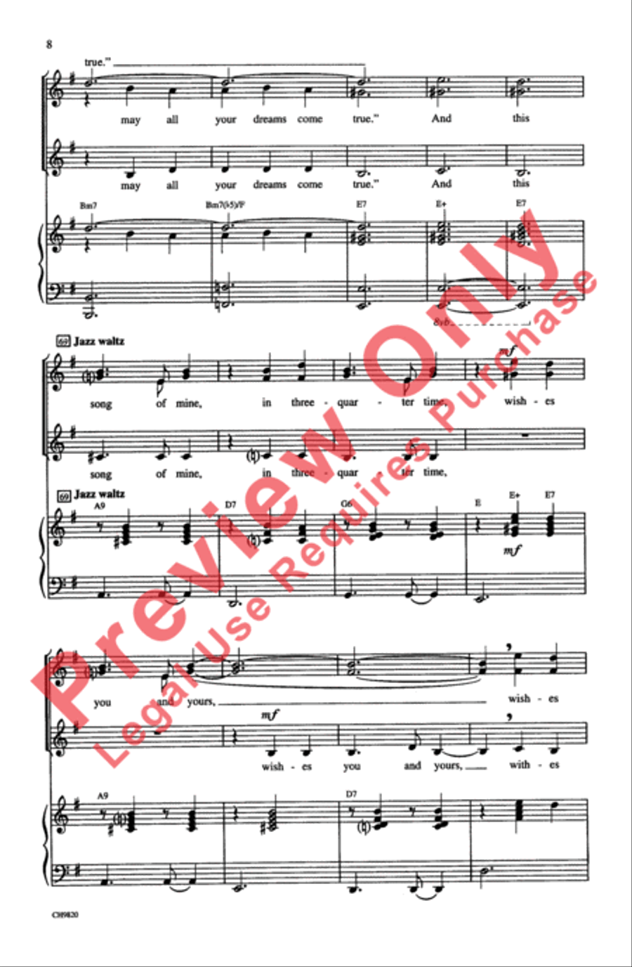 The Christmas Waltz Women's Choir scores gallery preview page 7