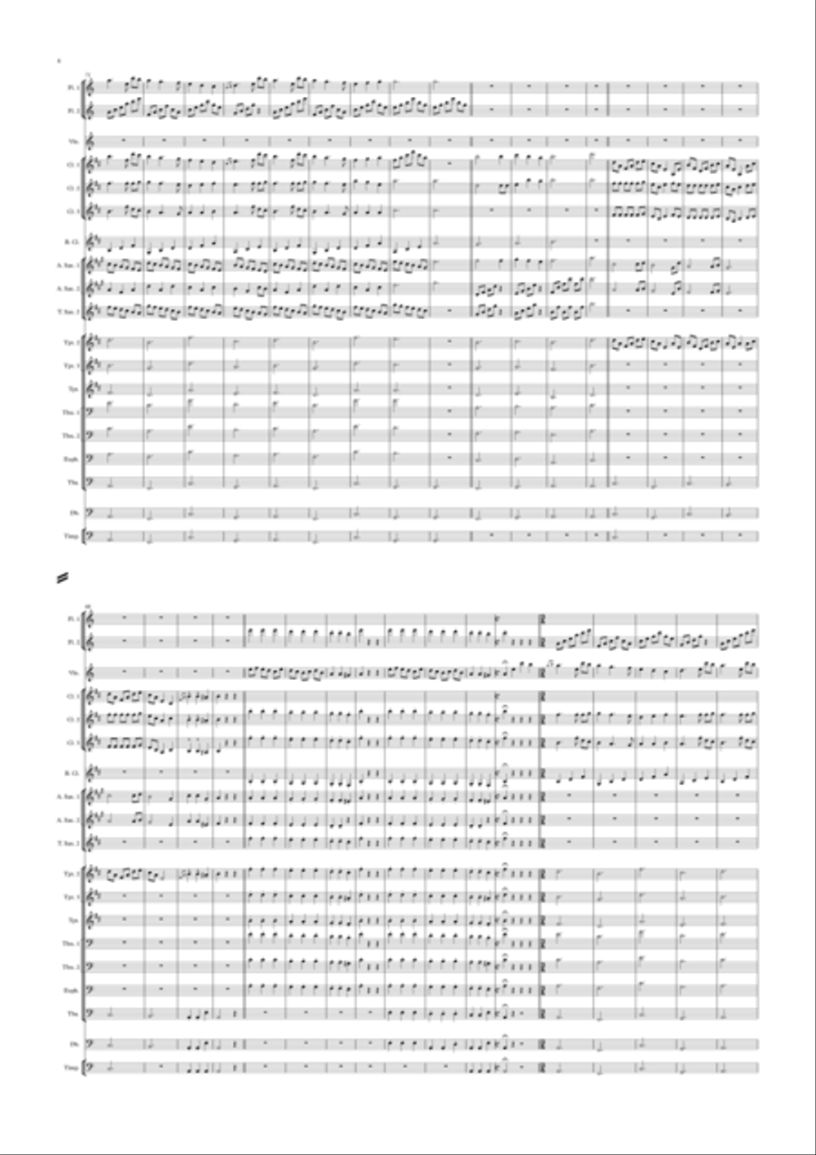 Tres Triste Tigres Concert Band scores gallery preview page 4