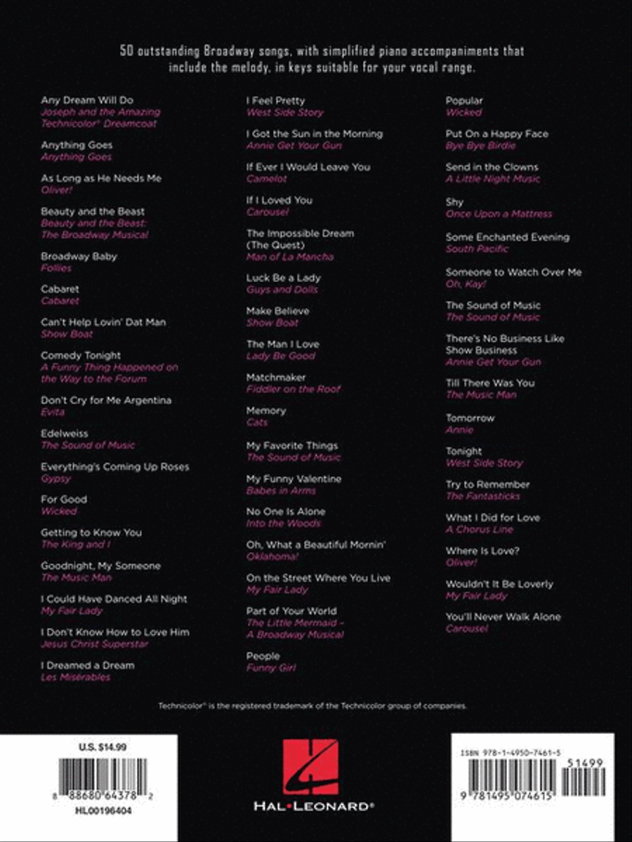 First 50 Broadway Songs You Should Sing High Voice scores gallery preview page 9