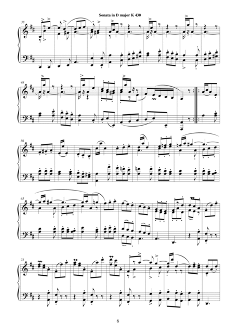 Five Sonatas for piano by Domenico Scarlatti 4-Part scores gallery preview page 5