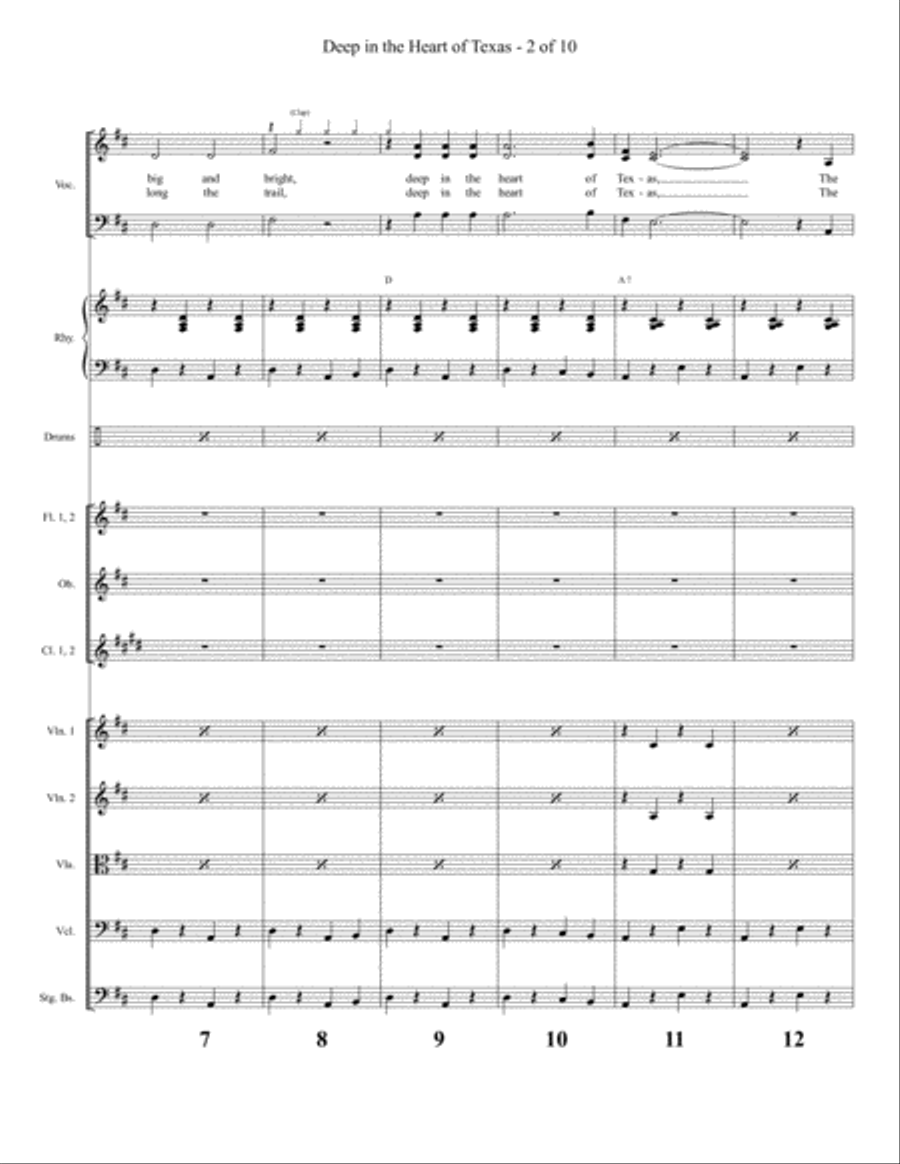 Deep In The Heart Of Texas Small Ensemble scores gallery preview page 3