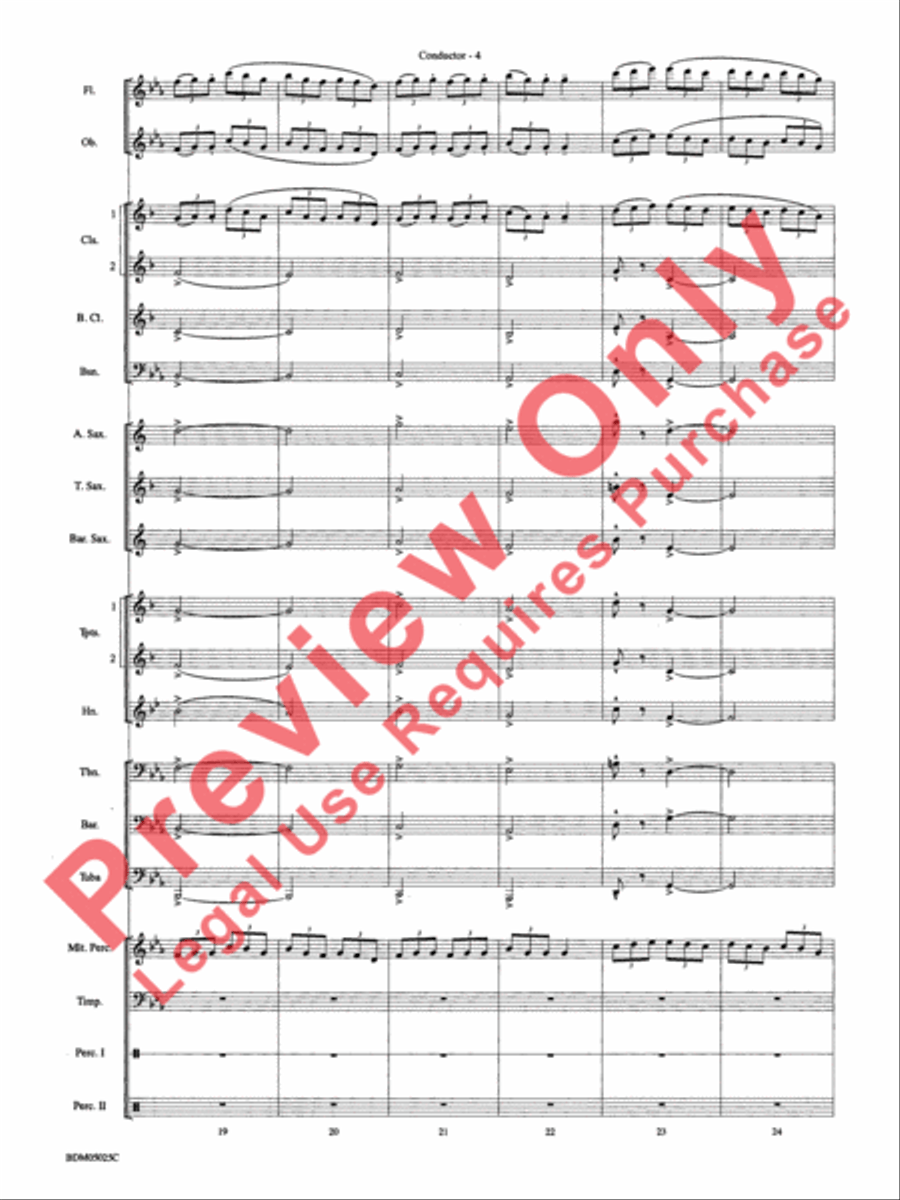 Fanfare for a New Age Concert Band scores gallery preview page 7