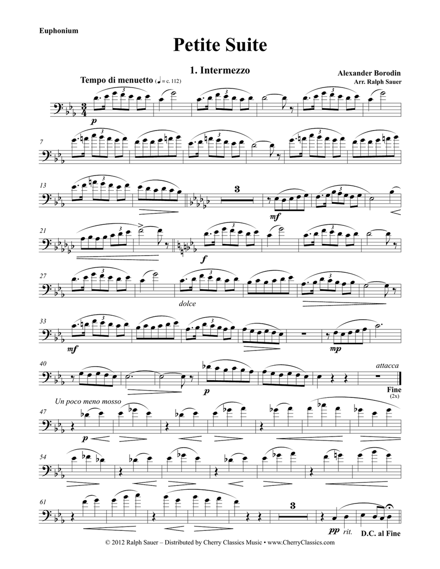 Petite Suite for Euphonium & Piano Euphonium scores gallery preview page 3