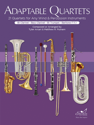 Book cover for Adaptable Quartets for Bb Clarinet/Bass Clarinet/ Bb Trumpet/Baritone T.C.